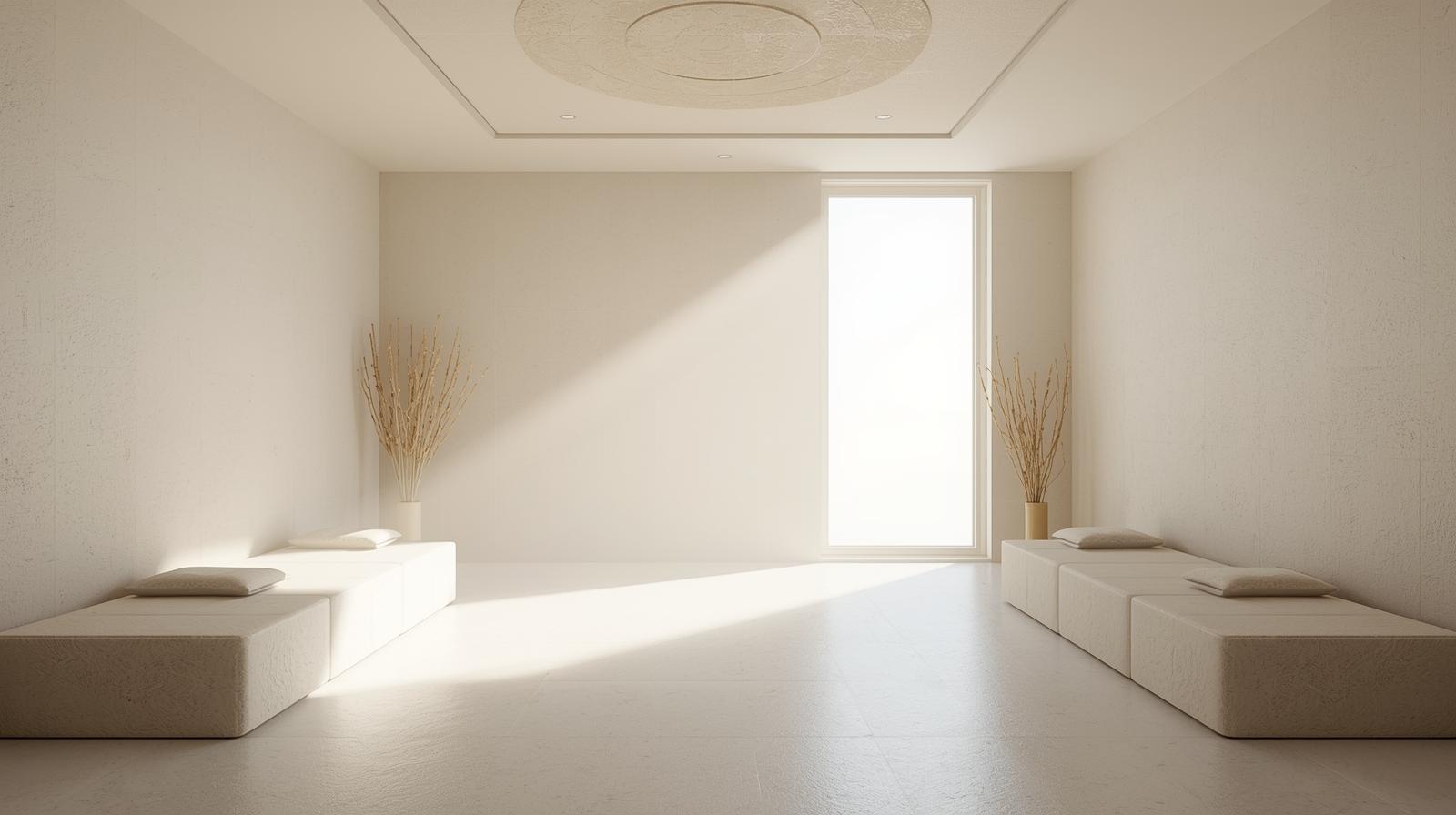 Spokojna i harmonijna przestrzeń symbolizująca dobrostan